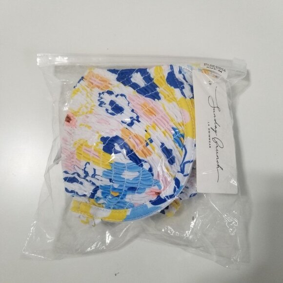 NWT SUNDAY BRUNCH Underwired Padded Bra Shirred Bikini Set Size M; - Picture 6 of 8